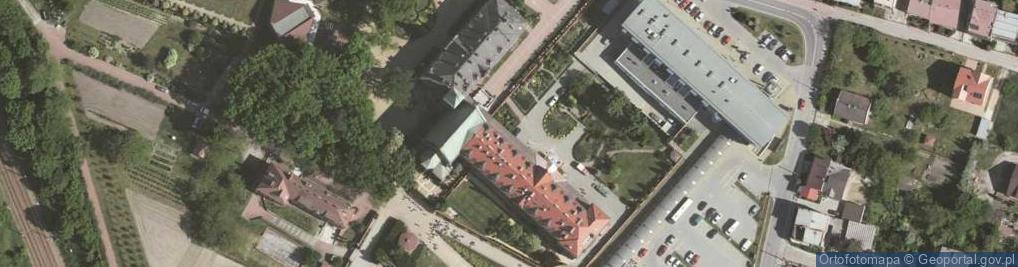 Zdjęcie satelitarne Sanktuarium Bożego Miłosierdzia w Łagiewnikach