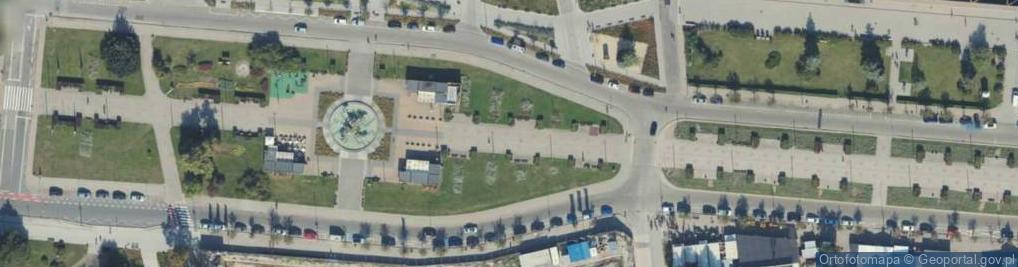 Zdjęcie satelitarne Skwer Kościuszki 11 czerwca 1987