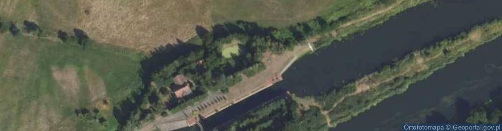 Zdjęcie satelitarne Śluza Wieleń- rz. Noteć