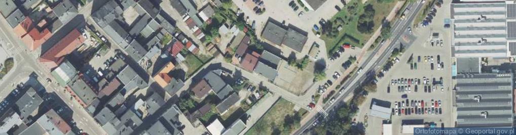 Zdjęcie satelitarne "MIRAN" Podstawowa Stacja Kontroli Pojazdów oraz Serwi