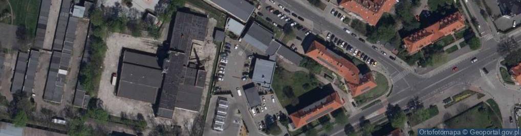 Zdjęcie satelitarne Podstawowa Stacja Kontroli Pojazdów REWEX E. Adamczak