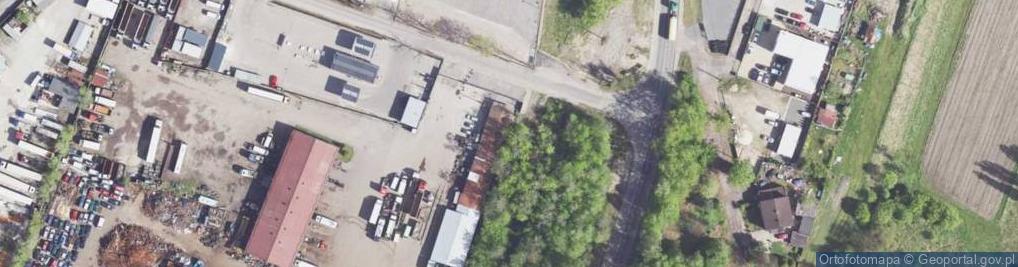 Zdjęcie satelitarne Biotin SA. Stacja paliw