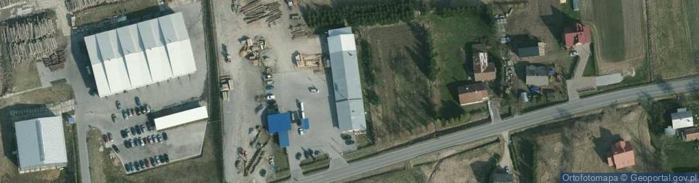 Zdjęcie satelitarne Skup i Sprzedaż Drewna Klocowego i Opałowego Tartacznictwo, Produkcja i Wyrób, Stacja Paliw