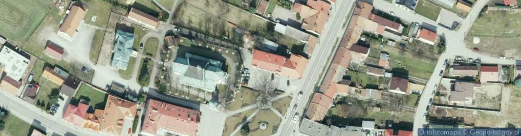 Zdjęcie satelitarne OSP w Żabnie KSRG