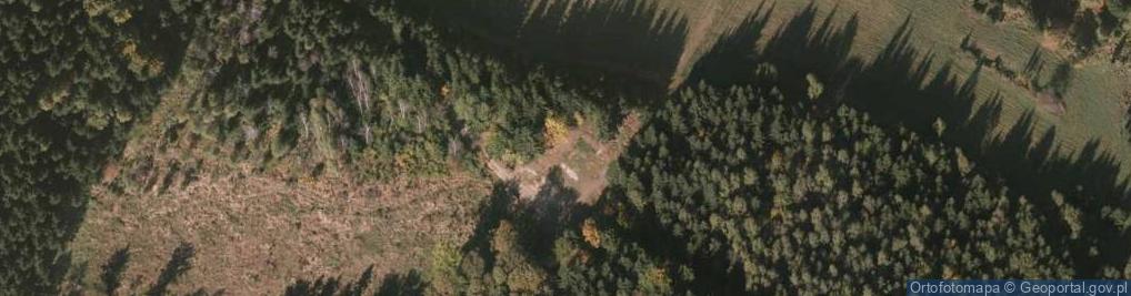 Zdjęcie satelitarne Przełęcz Rozdroże pod Bobrzakiem