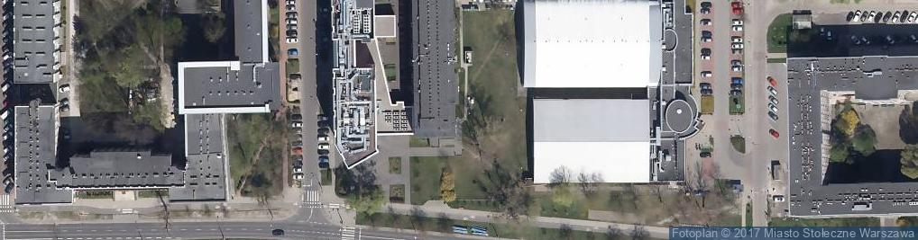 Zdjęcie satelitarne Instytut Geofizyki Wydziału Fizyki Uniwersytetu Warszawskiego