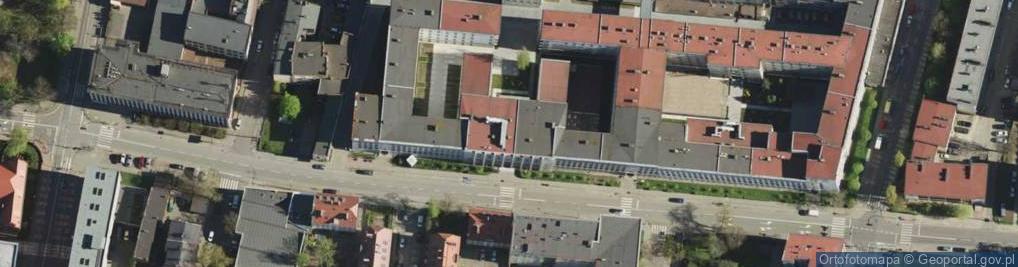Zdjęcie satelitarne Wydział Transportu Politechniki Śląskiej
