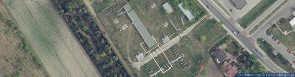 Zdjęcie satelitarne GPZ 110kV Płońsk