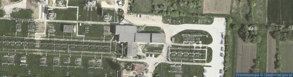Zdjęcie satelitarne GPZ Lubocza 220kV