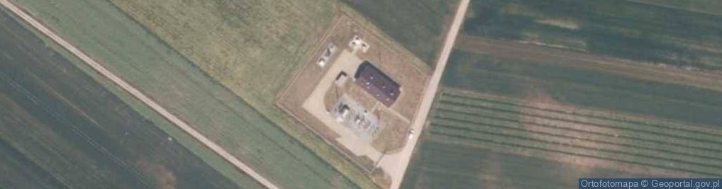 Zdjęcie satelitarne Stacja odbiorcza energii elektrycznej z farmy wiatrowej