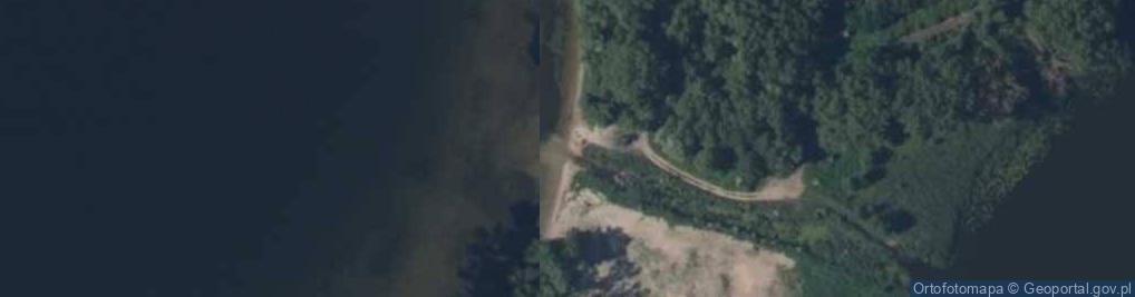 Zdjęcie satelitarne jez. Grajewko (ujście kanałem) - jez. Niegocin