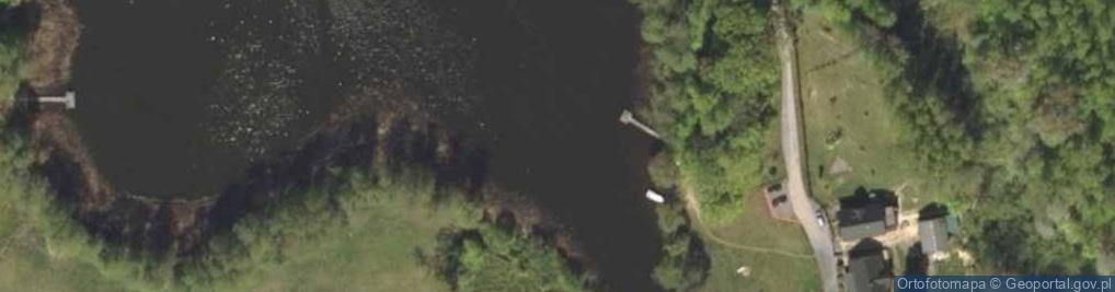 Zdjęcie satelitarne jez. Ruda Woda - Kanał Elbląski