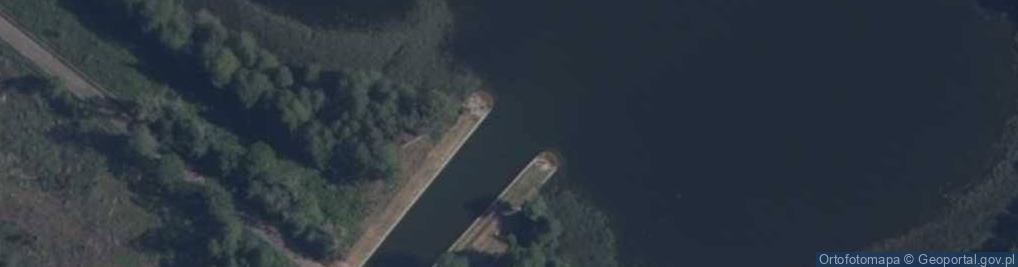 Zdjęcie satelitarne Kanał Kula- jez. Boczne (wejście oznakowane)
