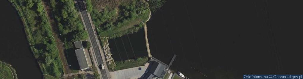 Zdjęcie satelitarne Ujście Biskupiej Strugi do Jeziora Pątnowskiego