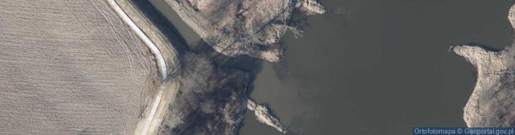 Zdjęcie satelitarne ujście Czarnej Strugi- rz. Odra [L434