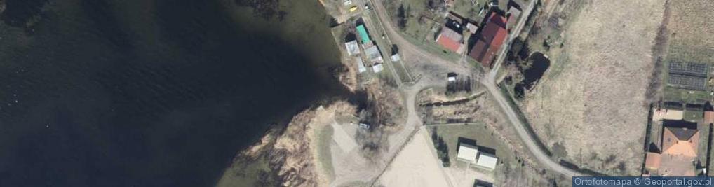 Zdjęcie satelitarne Ujście Kanału Borzysławieckiego do jez. Dąbie