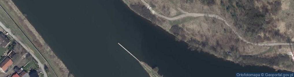 Zdjęcie satelitarne ujście Kanału Gliwickiego- rz. Odra [P98