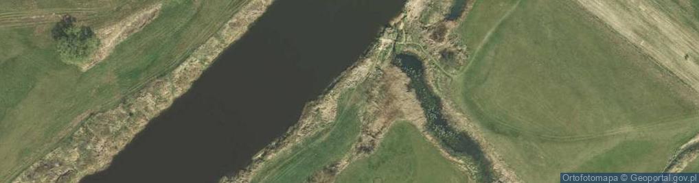 Zdjęcie satelitarne Ujście Kanału Radzewickiego do rz. Warta