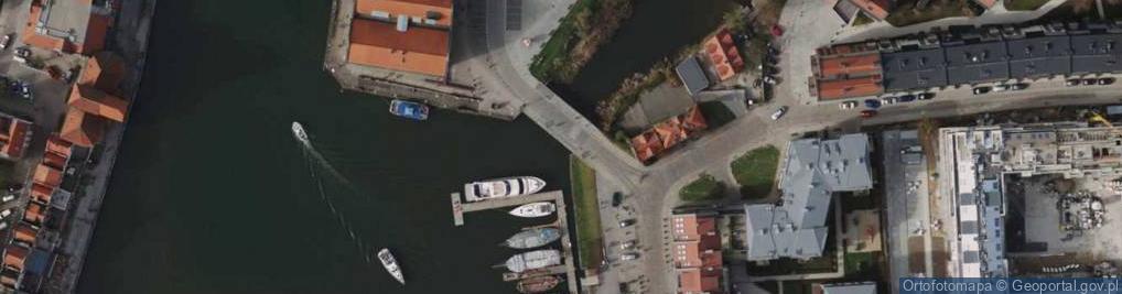 Zdjęcie satelitarne Ujście Nowej Motławy do Kanału na Stępce