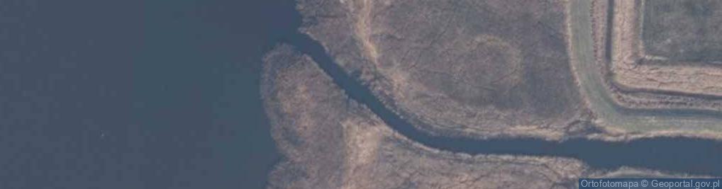 Zdjęcie satelitarne Ujście rz. Bagienny Rów do jez. Resko Przymorskie