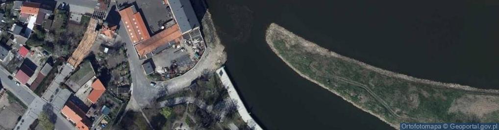 Zdjęcie satelitarne Ujście rz. Barcina do rz. Odra