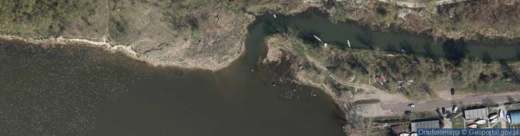 Zdjęcie satelitarne Ujście rz. Brzeźnica do rz. Wisły