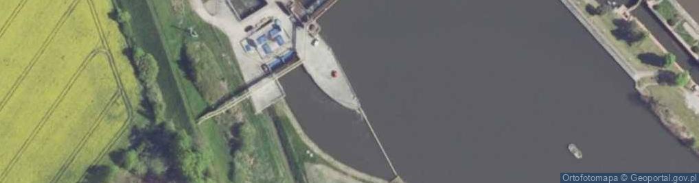 Zdjęcie satelitarne Ujście rz. Chróścińska Struga do rz. Odra
