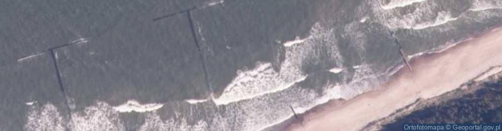 Zdjęcie satelitarne Ujście rz. Głownica do Bałtyku