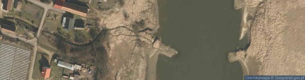 Zdjęcie satelitarne Ujście rz. jesień do rz. Odra