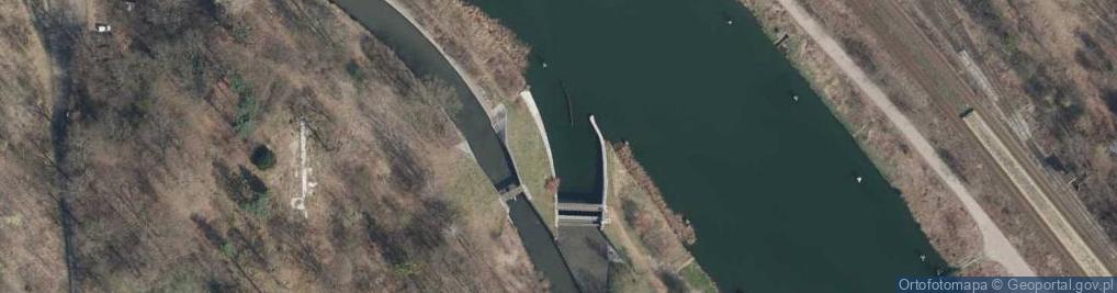 Zdjęcie satelitarne Ujście rz. Kłodnica do Kanału Gliwickiego