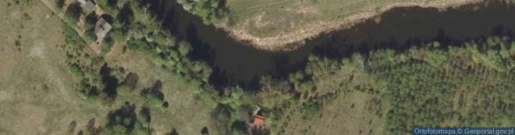 Zdjęcie satelitarne Ujście rz. Korbania do Kanału Elbląskiego