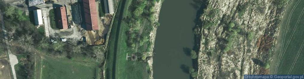 Zdjęcie satelitarne Ujście rz. Młynówka do rz. Wisła