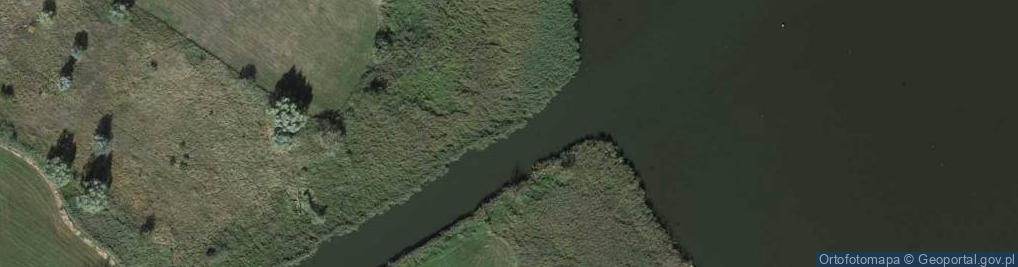 Zdjęcie satelitarne Ujście rz. Noteć do jez. Mielno