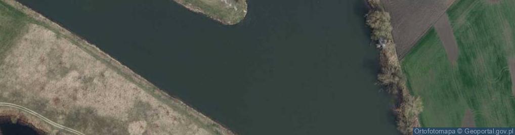 Zdjęcie satelitarne Ujście rz. Odra do Kanału Ulgi