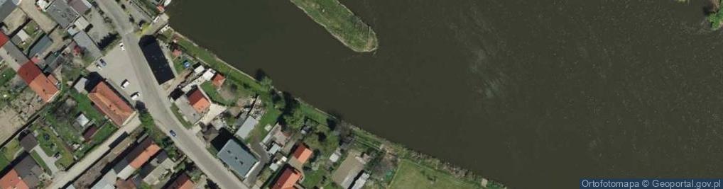 Zdjęcie satelitarne Ujście rz. Odra do rz. Kanał do Śluzy