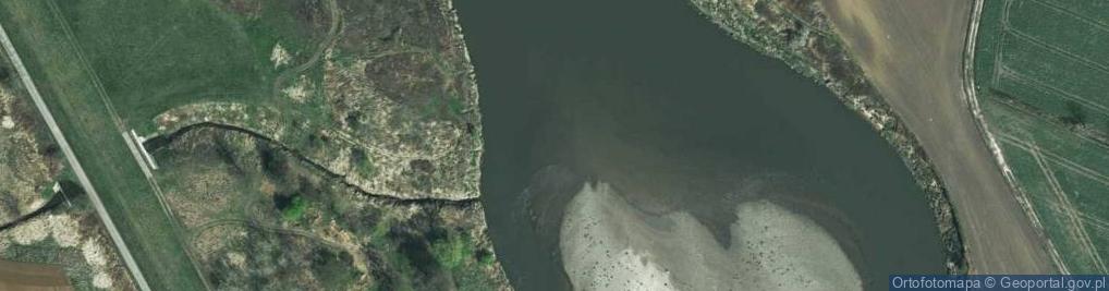 Zdjęcie satelitarne Ujście rz. Potok Pozowicki do rz. Wisła