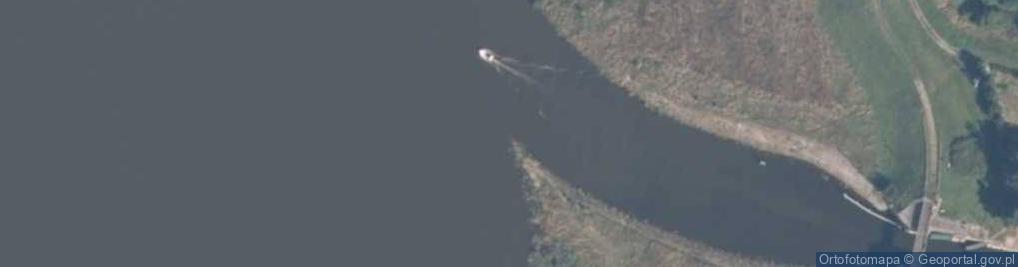 Zdjęcie satelitarne Ujście rz. Wisła do rz. Szkarpawa