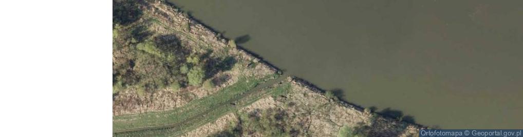 Zdjęcie satelitarne Ujście rz. Wiślina do rz. Wisła