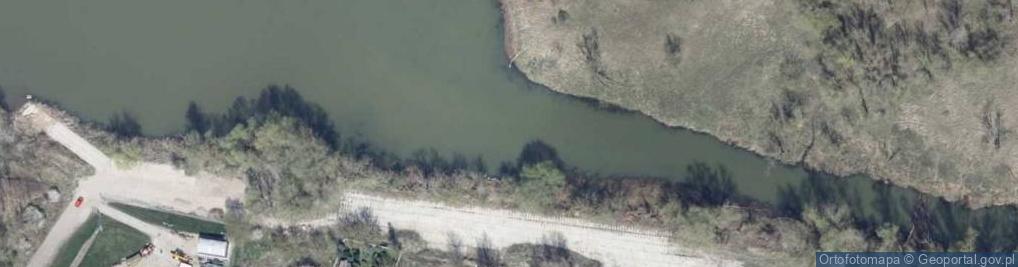 Zdjęcie satelitarne Ujście rz. Zuzanka do rz. Wisły