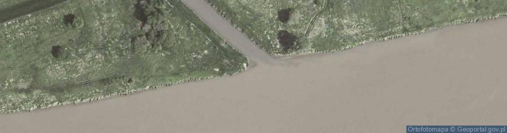 Zdjęcie satelitarne Ujście rzeki Dłubni- rz. Wisła [L89
