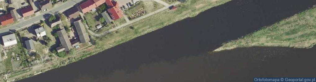 Zdjęcie satelitarne ujście rzeki Noteć do rz. Warty