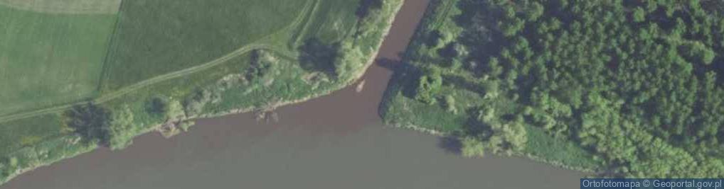 Zdjęcie satelitarne ujście Stobrawy- rz. Odra [P188