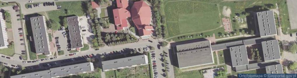 Zdjęcie satelitarne podjazd do Kościoła