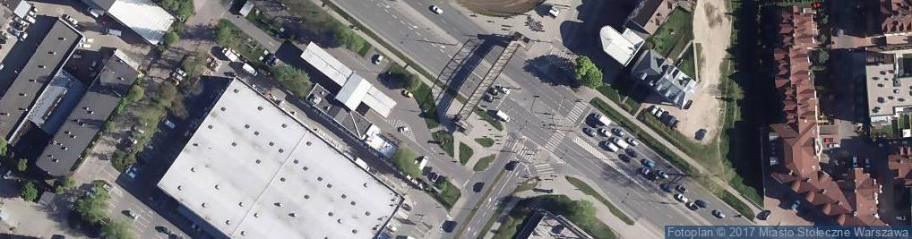 Zdjęcie satelitarne winda - kładka nad jezdnią