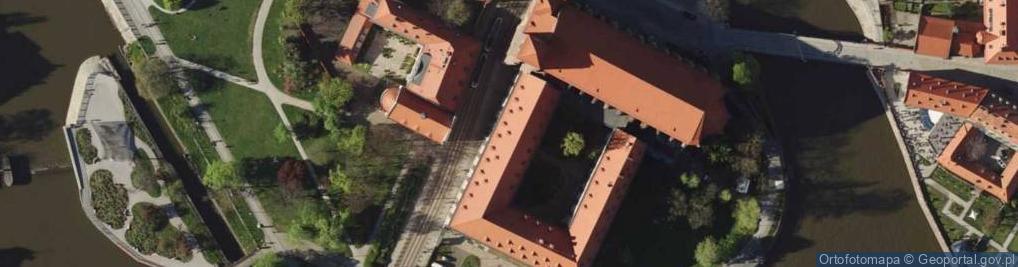 Zdjęcie satelitarne Katedra Judaistyki Uniwersytet Wrocławski