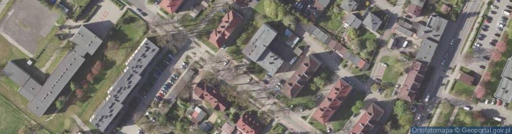 Zdjęcie satelitarne Powiatowy Urząd Pracy w Mikołowie z siedzibą w Łaziskach Górnych