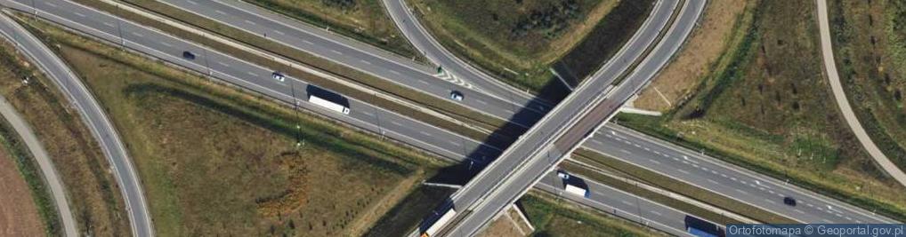 Zdjęcie satelitarne Węzeł 17 Żuławy Wschód