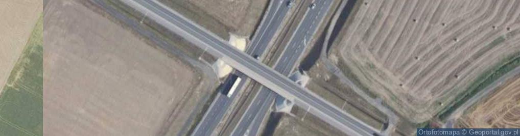 Zdjęcie satelitarne Węzeł Kościan Południe - Zjazd nr 41