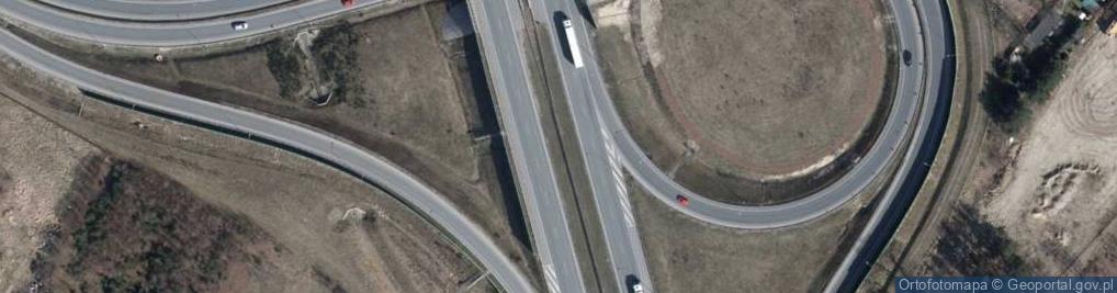 Zdjęcie satelitarne Węzeł Łódź Wschód - Zjazd nr 22