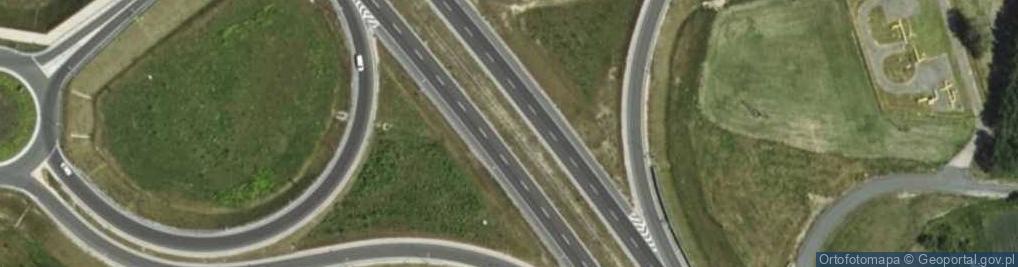 Zdjęcie satelitarne Węzeł Nidzica Północ - Zjazd nr 36